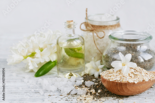 Natural ingredients for homemade facial and body mask  scrub 