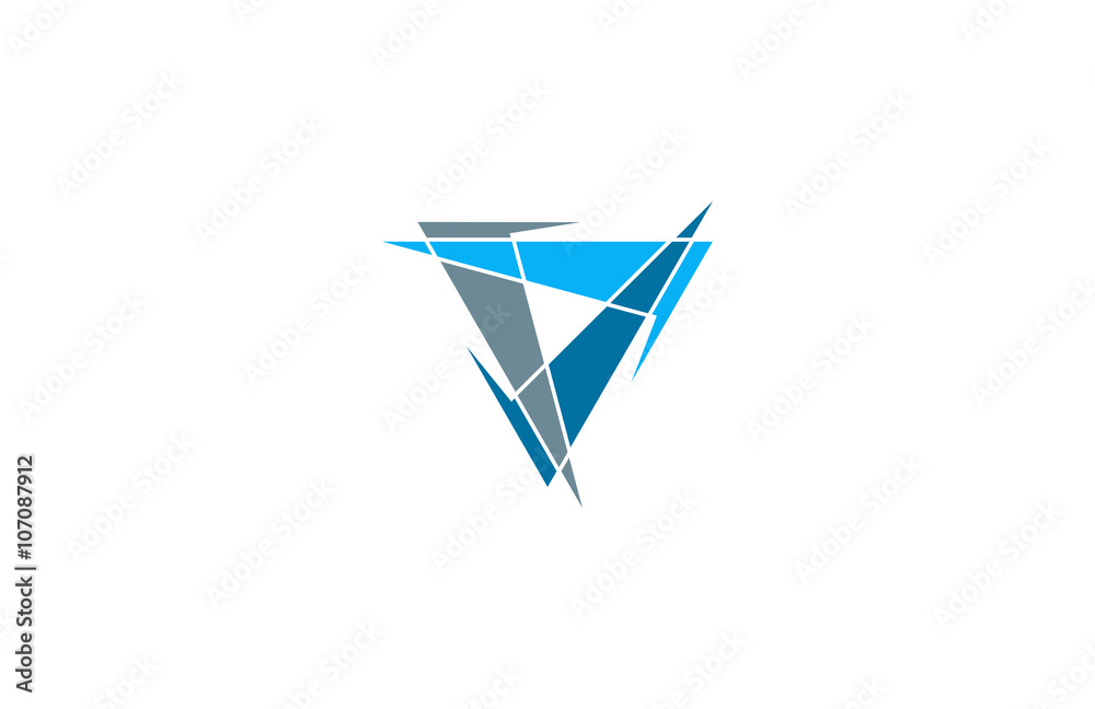 letter V A triangle logo letter V A triangle logo