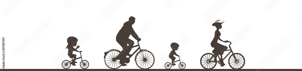 Obraz premium Radfahrer Radtour Familie