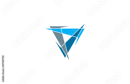letter V A triangle logo