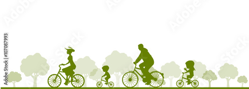 Radfahrer Radtour Familie
