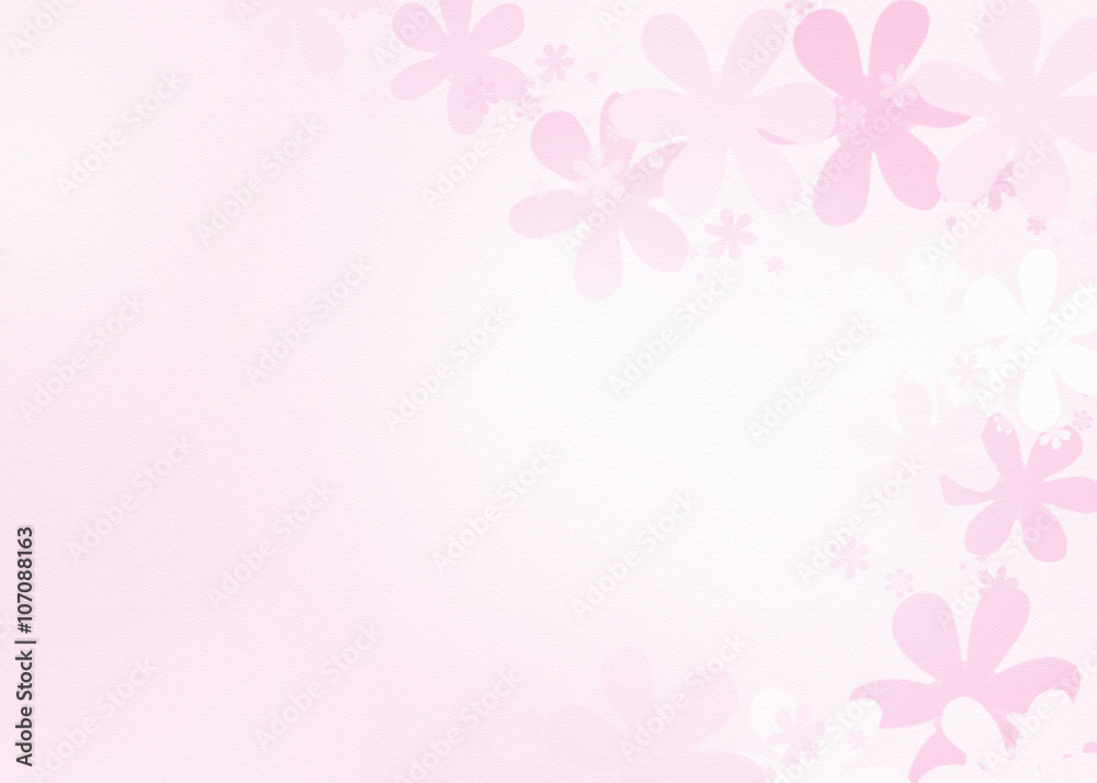 Pink spring flowers background