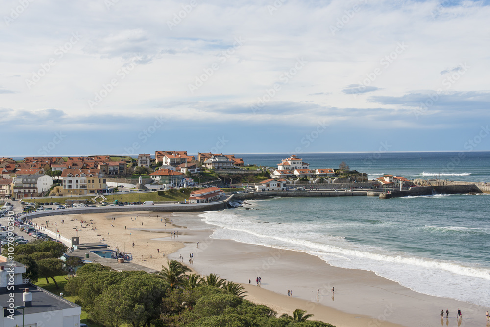 View of Comillas, Cantabria, Spain.