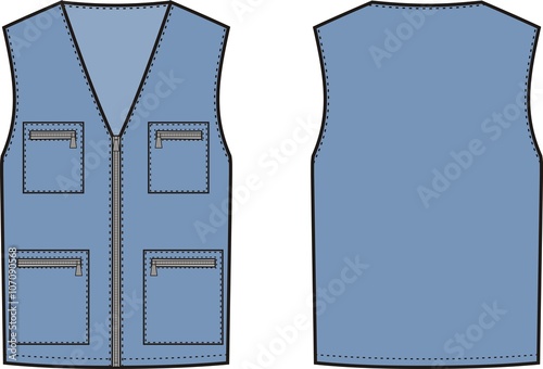 Work vest. Front and back