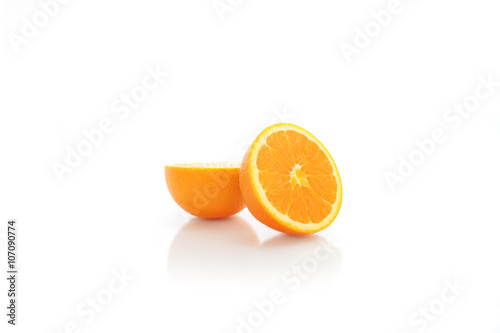 Orange fruit isolated on white background