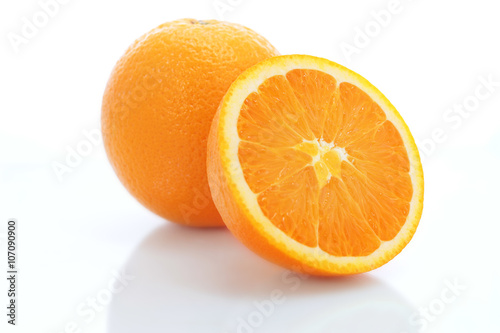 Orange fruit isolated on white background