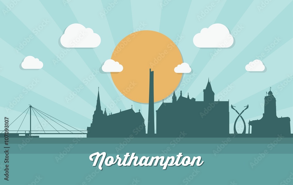 Northampton UK skyline