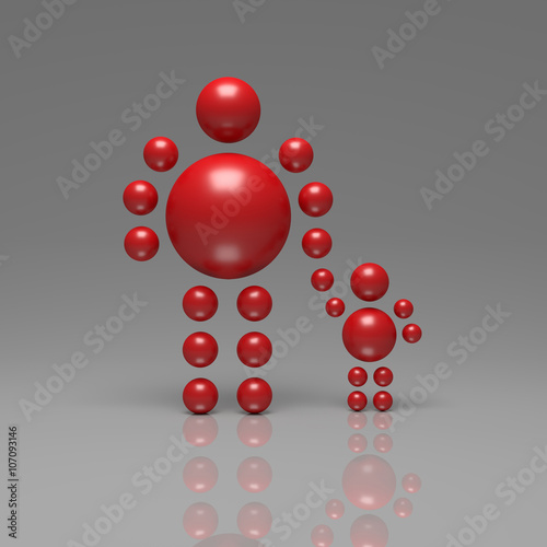 3D abstract Ballman characters
