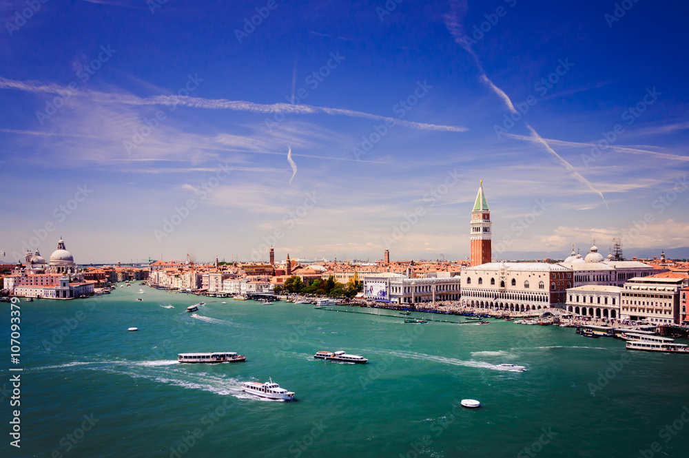 Fototapeta premium Aerial view of Venice with Piazza San Marco