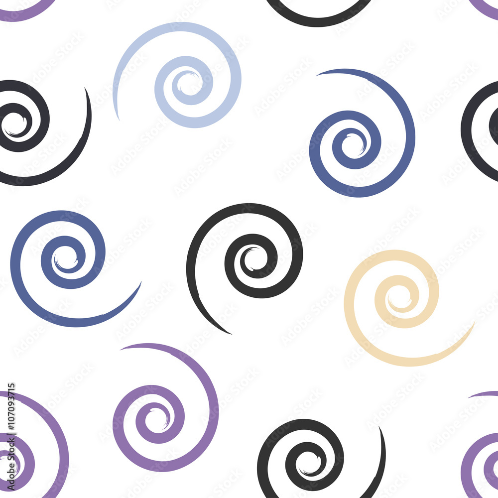 Cute vector seamless pattern . Swirl, brush strokes. Endless texture can be used for printing onto fabric or paper Cute vector seamless pattern . Swirl, brush strokes. Endless texture can be used for printing onto fabric or paper