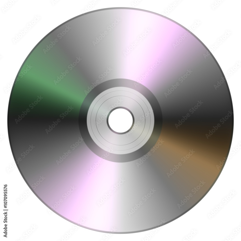 Single disc cd dvd isolated on white background. Single disc cd dvd isolated on white background.