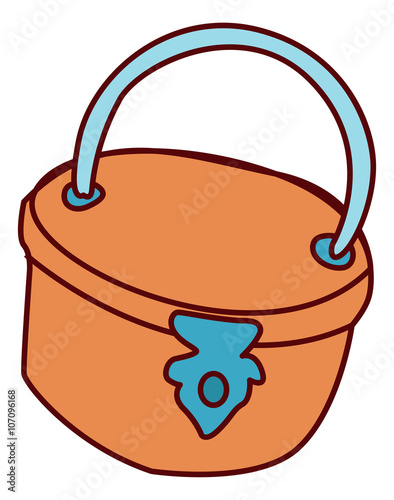 hat box carryon luggage illustration