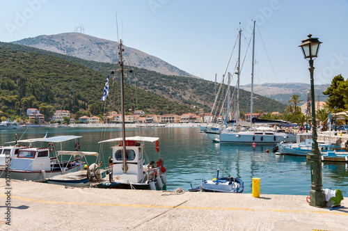 Yachts in Agia Effimia port on Kefalonia