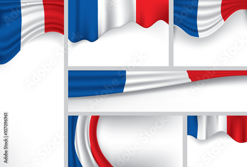 Abstract France Flag, French Colors (Vector Art)