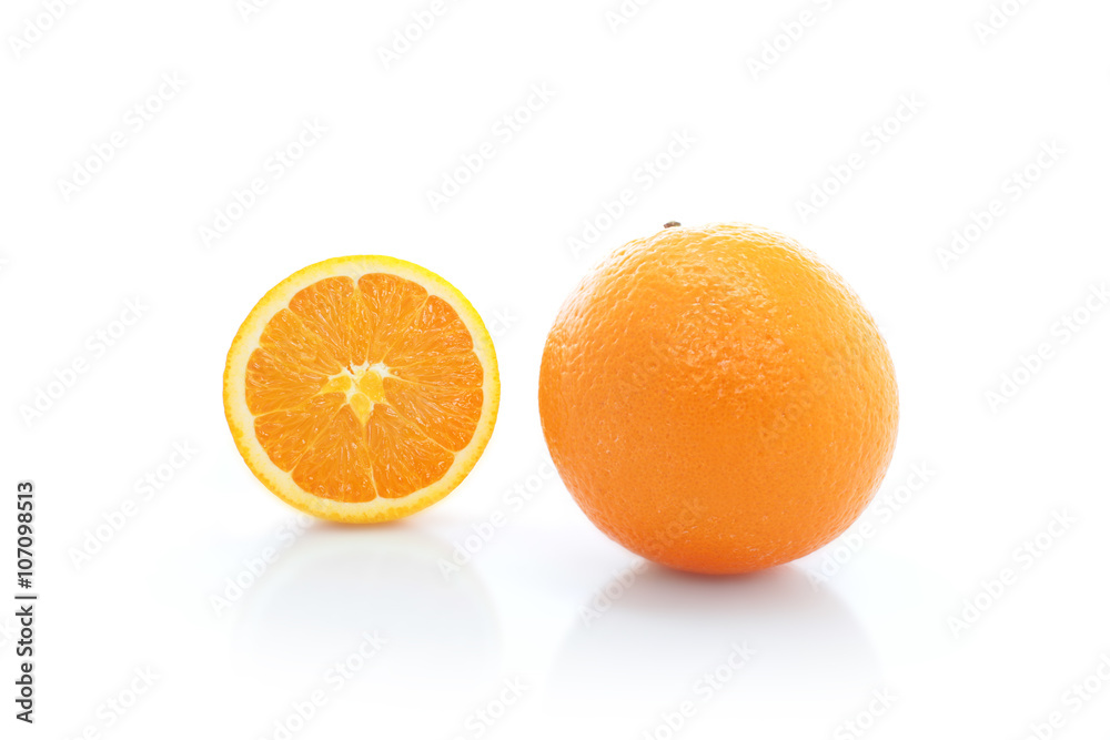 Orange fruit isolated on white background Orange fruit isolated on white background