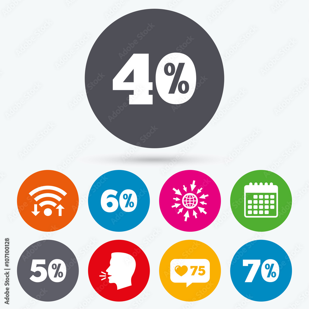 Sale discount icons. Special offer price signs. Sale discount icons. Special offer price signs.