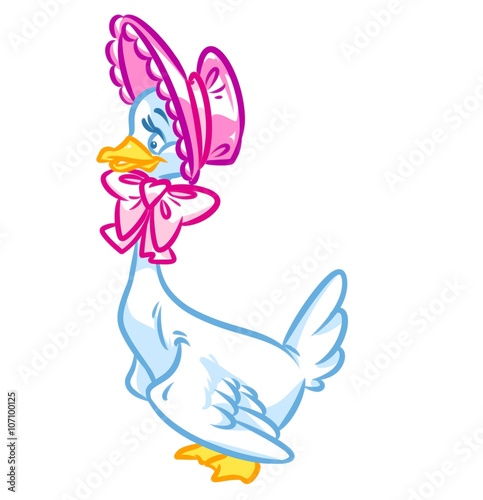 Mother Goose cartoon illustration isolated image animal character 