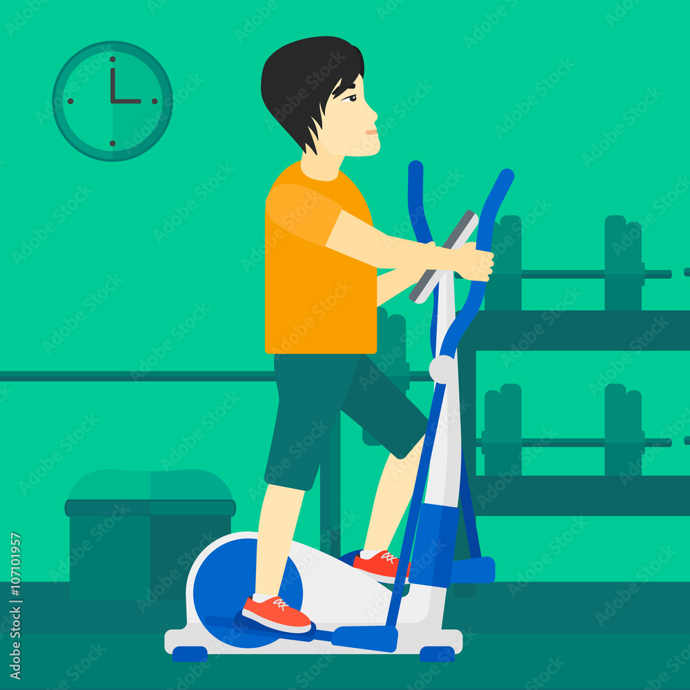 Man making exercises. Man making exercises.