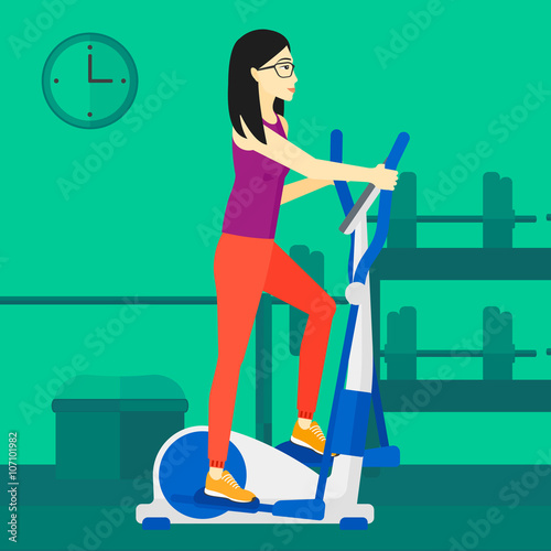 Woman making exercises.