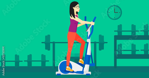 Woman making exercises.