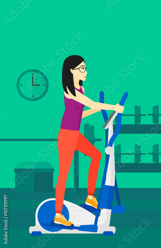 Woman making exercises.