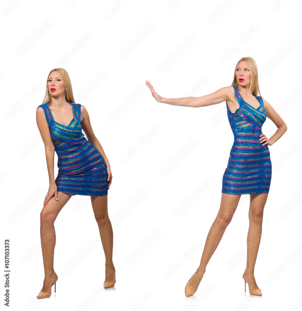 Composite photo of woman in various poses Composite photo of woman in various poses