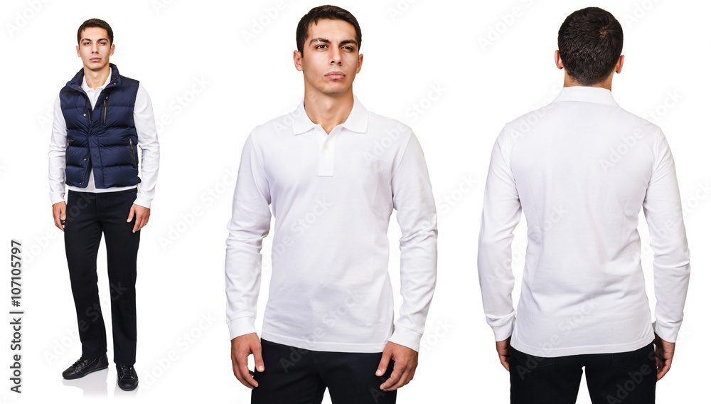 Young man in fashion concept isolated on white Young man in fashion concept isolated on white