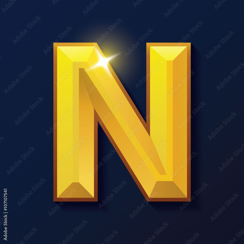 Alphabet gold colour style Alphabet gold colour style