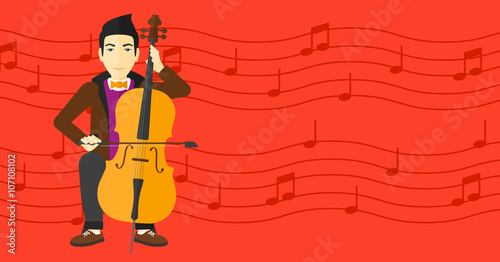Man playing cello.