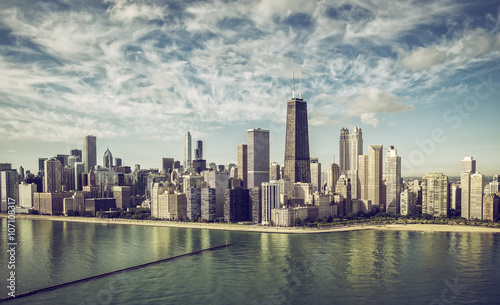 Chicago Skyline aerial view skyscrapers © marchello74