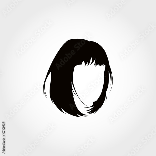 Bob cut silhouette, bob haircut