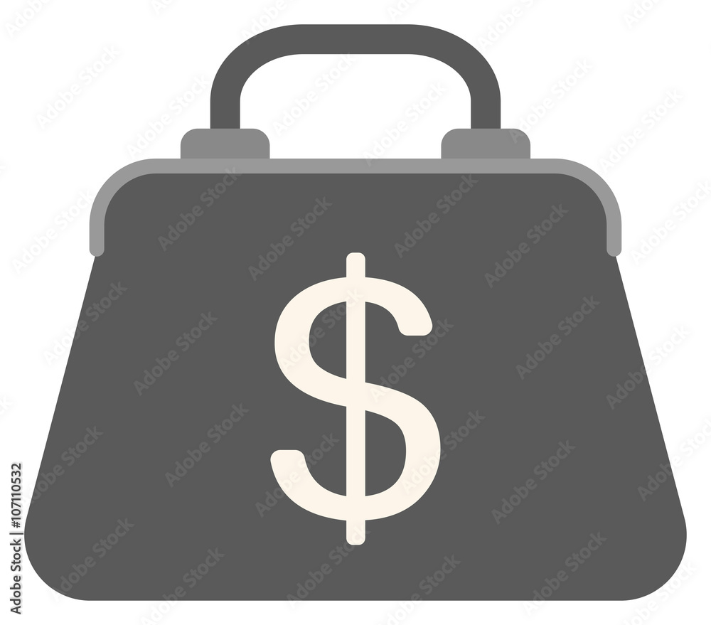 Handbag with dollar sign Handbag with dollar sign