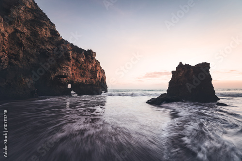 Rocky coastline of Atlantic ocean