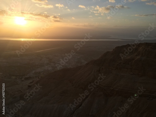 Metzada sunrise israel photo