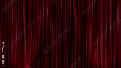 Red Velvet curtains with spotlights.