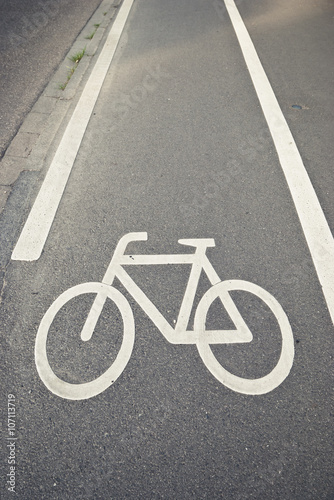 bike sign on the street