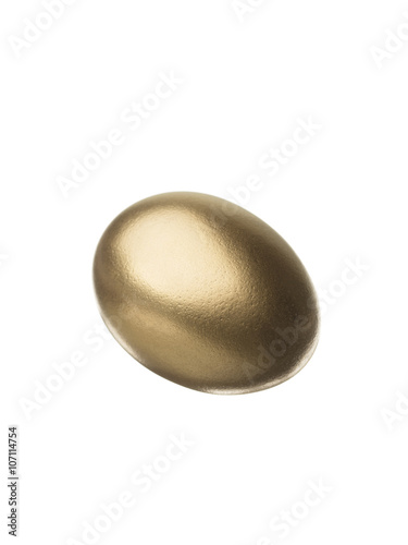 close-up image of a golden egg.
