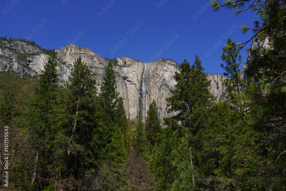 Ribbon Fall in Yosemite National Park in Spring Ribbon Fall in Yosemite National Park in Spring