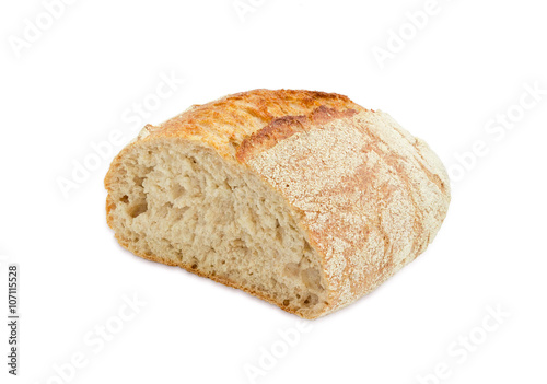 Unleavened bread with bran on a light background