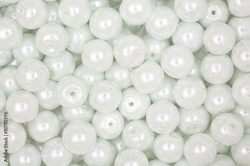 Texture of white beads.