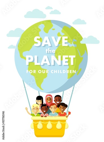 Planet Earth children concept