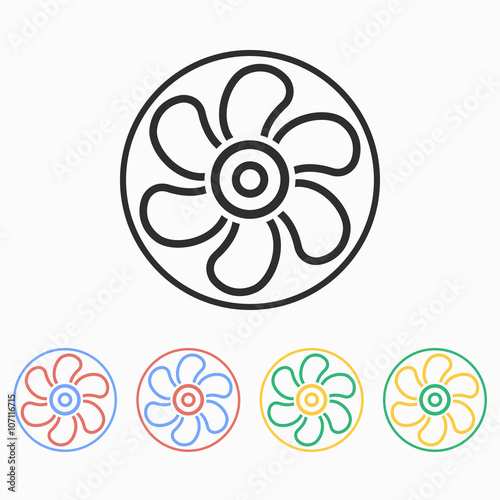 Fan - vector icon.