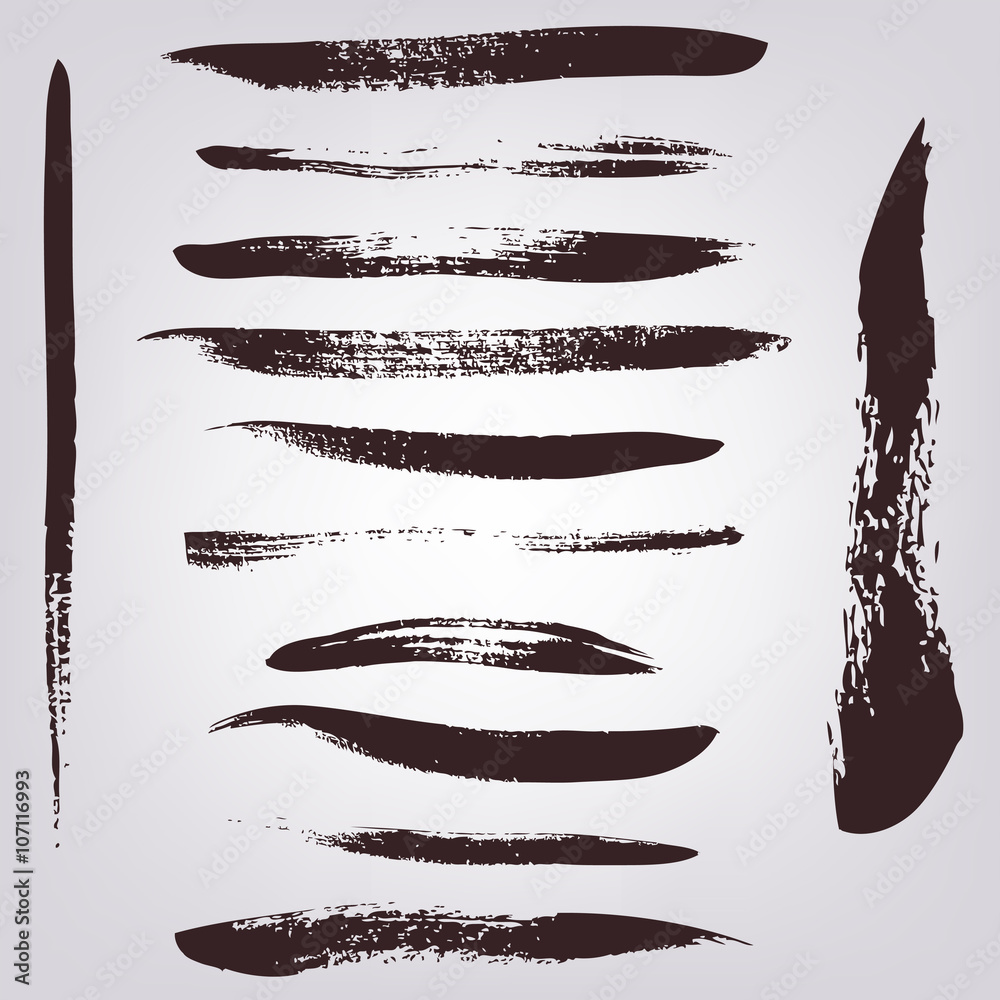 Fototapeta premium hand drawn set of grunge brushes. vector eps 10