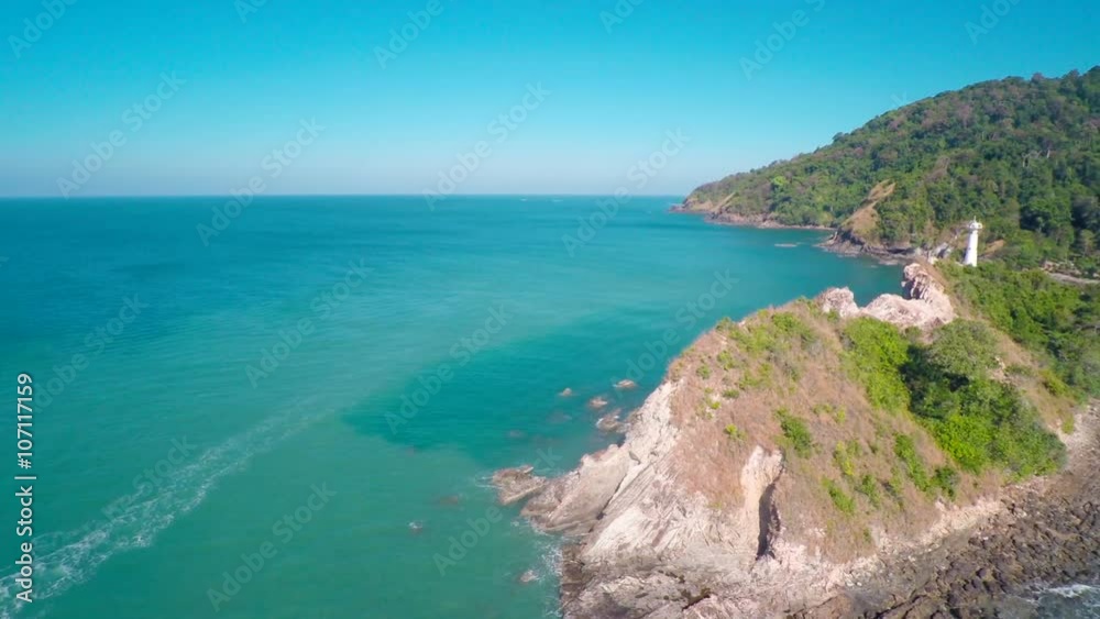 Flying over the lighthouse on the south coast of Koh Lanta island, Krabi, Thailand
Flying over the lighthouse on the south coast of Koh Lanta island, Krabi, Thailand