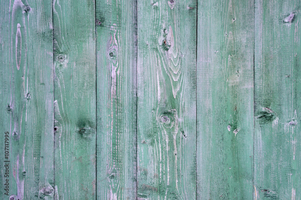 Texture of old green wooden planks background Texture of old green wooden planks background