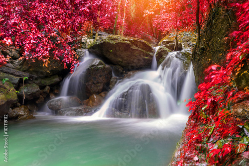 Waterfall in deep rain forest jungle (Krok E Dok Waterfall Sarab © CasanoWa Stutio