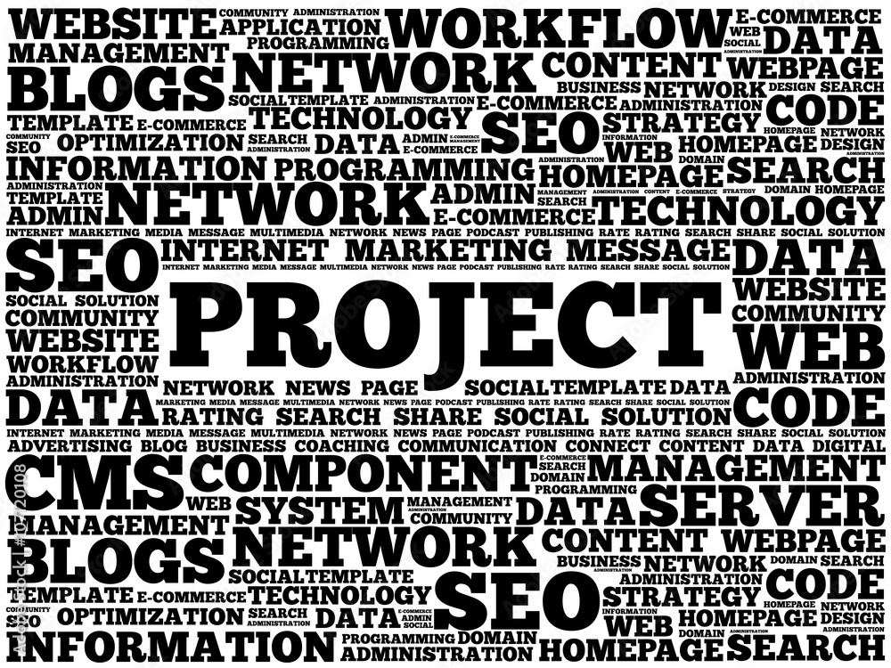 PROJECT word cloud, business concept