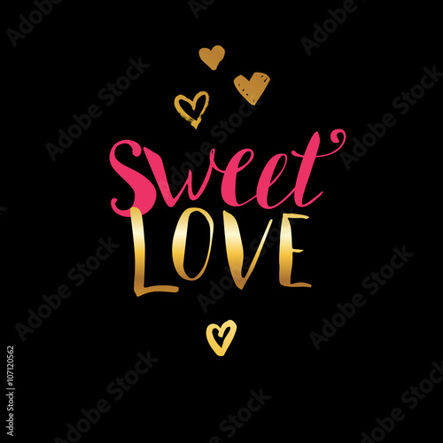 Hand lettering sweet love 
