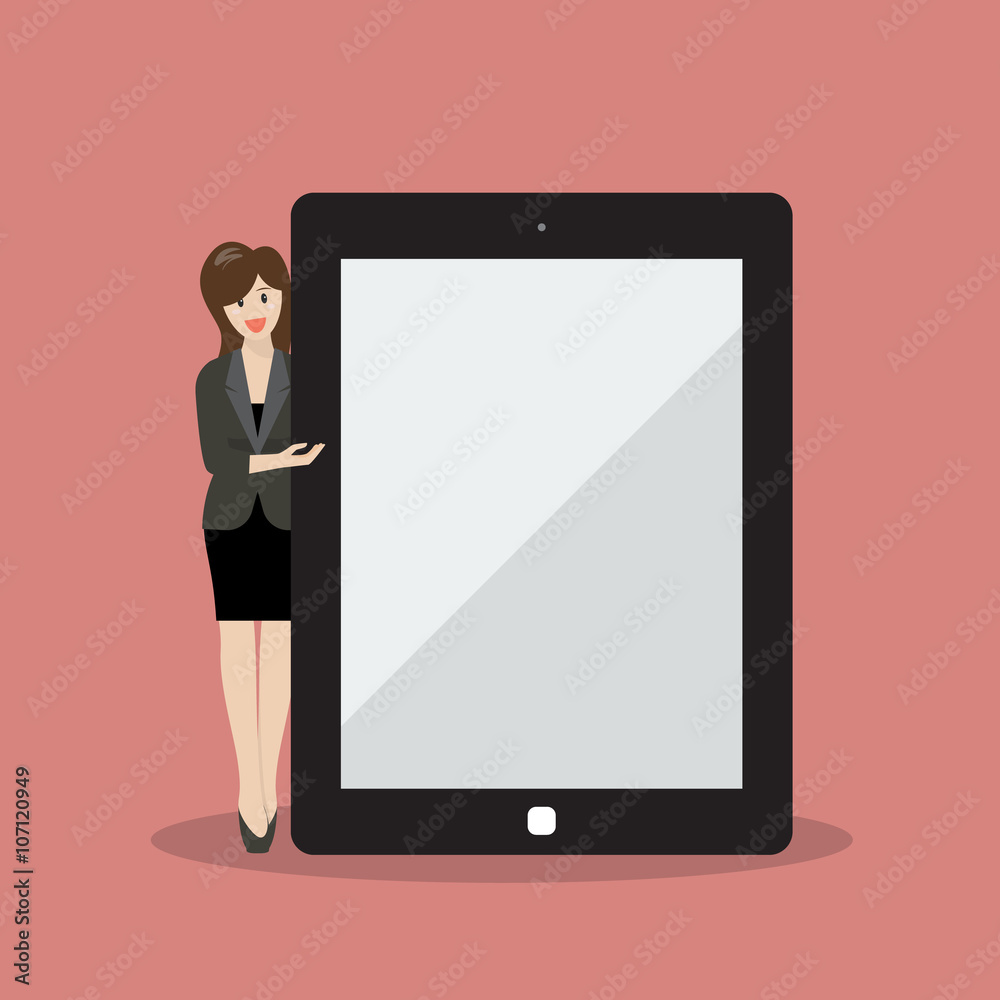 Businessman pointing to the screen of a tablet Businessman pointing to the screen of a tablet