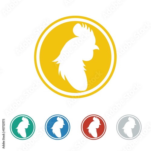 Fowl Farm Animal Icon Logo Vector